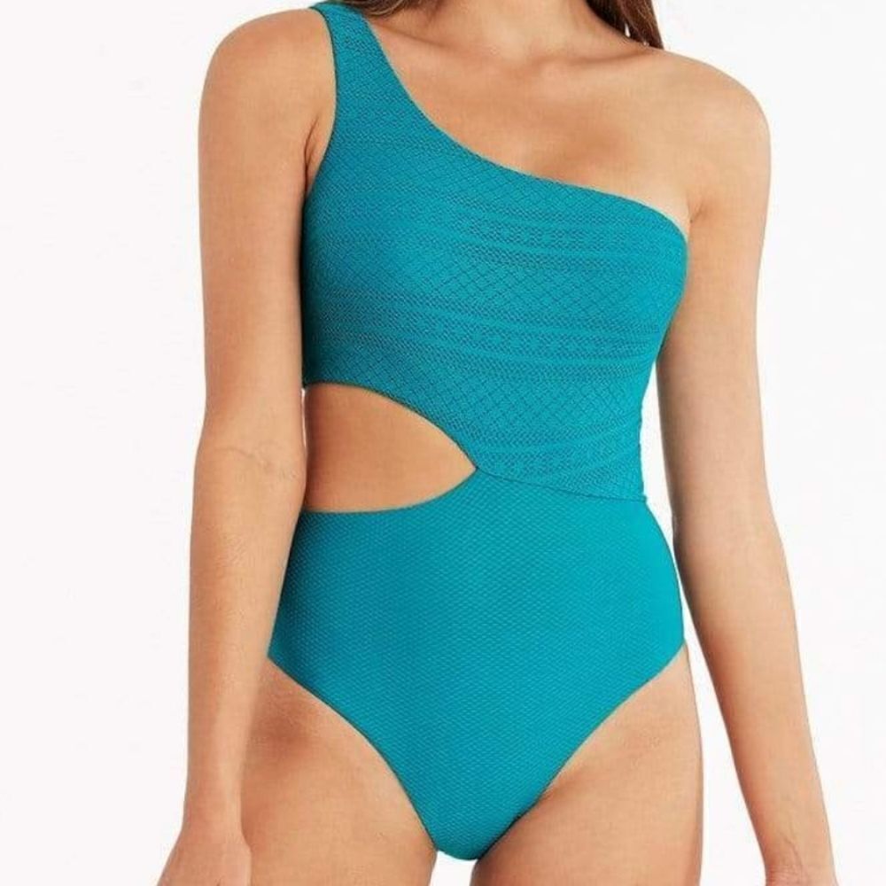 Sea Level Australia Amazing Lace Women's One Shoulder One Piece Swimsuit…